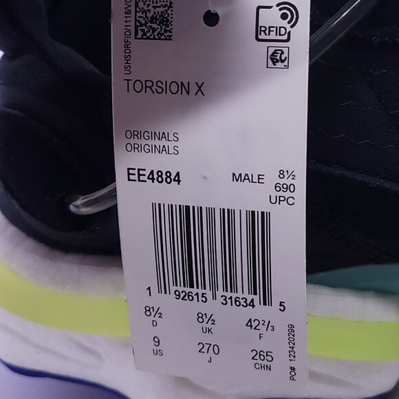 Adidas Torsion X Men’s 9.5 Black Multi Boost Running Shoes EE4884 Rare - Picture 16 of 16